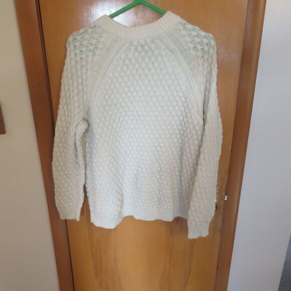 H&M Bubble Knit Textured Crewneck Off White Sweater - Picture 5 of 6